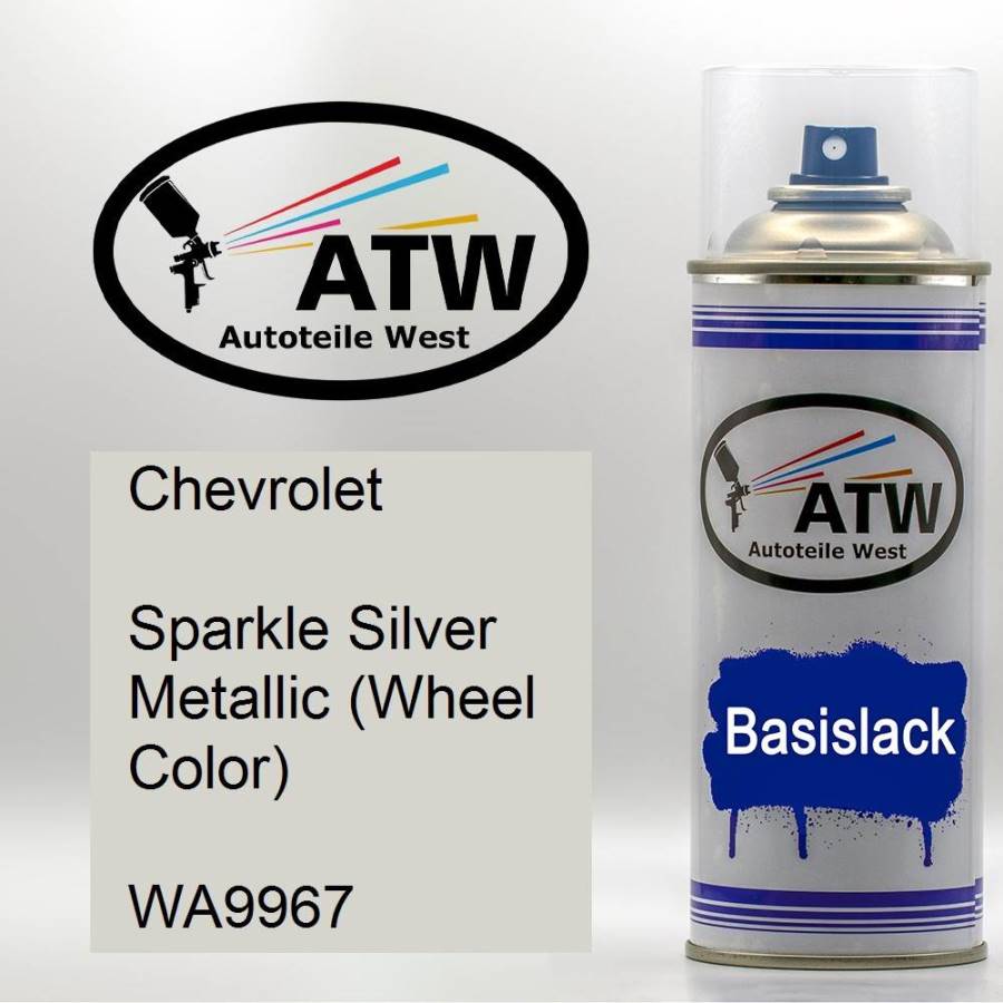 Chevrolet, Sparkle Silver Metallic (Wheel Color), WA9967: 400ml Sprühdose, von ATW Autoteile West.